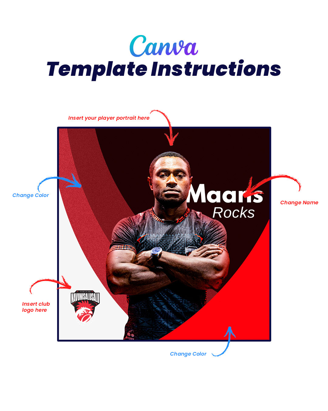 Club Captain's Portrait Template (Canva)